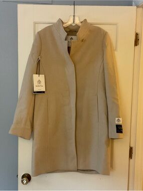Aritzia Babaton Rosewood Coat Heather Light Taupe Medium NWT Quiet Luxury